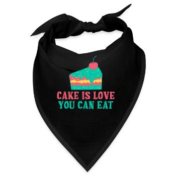 Cake Lover Cake Gift - Bandana - Schwarz - Vorne