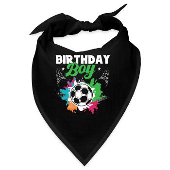 Geburtstagsbuldenfußballspieler Bday Team Party - Bandana - Schwarz - Vorne