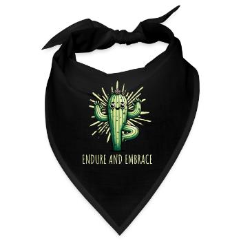 Endure and Embrace Cactus Yoga - Bandana - Schwarz - Vorne