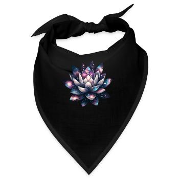Celestial Bloom Galactic Lotus Unfolding - Bandana - Schwarz - Vorne