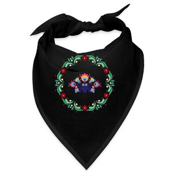 Ich liebe Folk - Bandana - Schwarz - Vorne