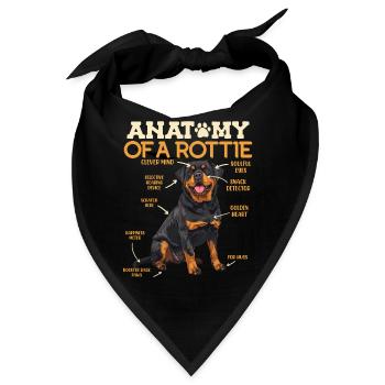 Rottie Besitzer ANATOMY OF A ROTTWEILER ROTTIE - Bandana - Schwarz - Vorne