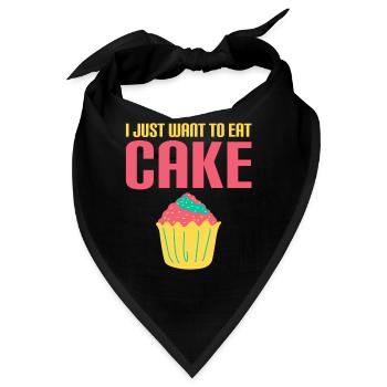 Cake Lover Cake Gift - Bandana - Schwarz - Vorne
