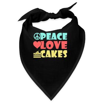 Cake Lover Cake Gift - Bandana - Schwarz - Vorne
