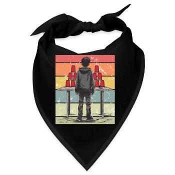 Stapeln Von Bechern Speed Stacker - Bandana - Schwarz - Vorne
