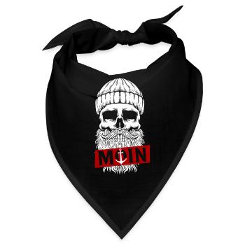 Hamburg Tshirt Herren Damen Moin Hamburch Hafen - Bandana - Schwarz - Vorne