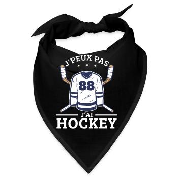Ich kann nicht Ich habe Hockeyspieler Lustiger Hockeyspieler - Bandana - Schwarz - Vorne