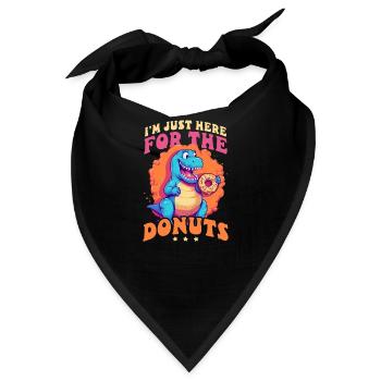 Donut hier für Donuts - Bandana - Schwarz - Vorne