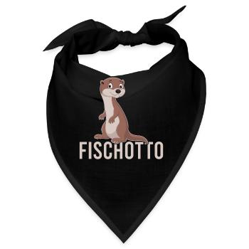 Otto Name, Fischotto Outfit zum Namenstag mit Name - Bandana - Schwarz - Vorne