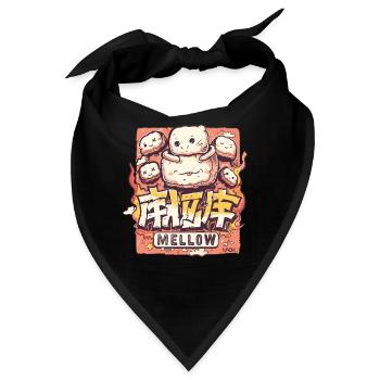 Sanfte Marshmallows im Kawaii-Stil - Bandana - Schwarz - Vorne