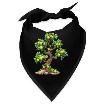 Zitronenbaum Naturidylle Erfrischung - Bandana - Schwarz - Vorne