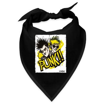 Cooles Cartoon über Punkmusik, Du Punk! - Bandana - Schwarz - Vorne