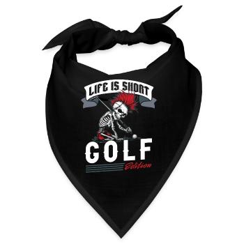 Golf Golfer Golfen - Bandana - Schwarz - Vorne