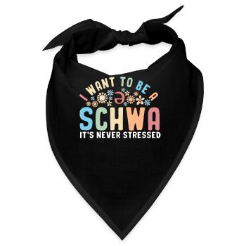 Ich will ein Schwa sein, es ist nie gestresst - Bandana - Schwarz - Vorne