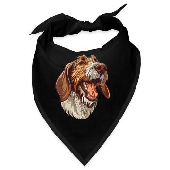 Spinone Italiano | Cartoon Artwork - Bandana - Schwarz - Vorne