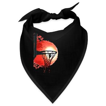 Streetball Sonnenuntergang Dynamik - Bandana - Schwarz - Vorne