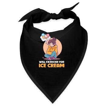 Eisliebhaber wird für Eiscreme trainieren - Bandana - Schwarz - Vorne