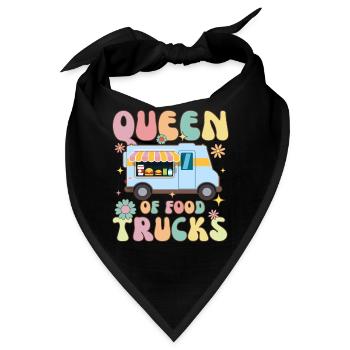 Königin der Food Trucks Groovy Foodie - Bandana - Schwarz - Vorne