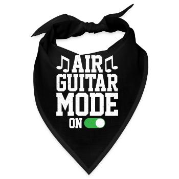 Luftgitarrenmodus auf Lustiger Luftgitarrist - Bandana - Schwarz - Vorne