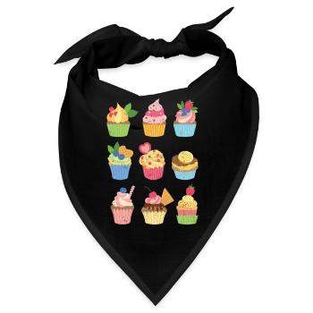Cupcake - Bandana - Schwarz - Vorne