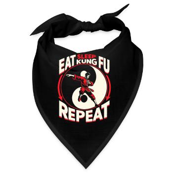 Kung Fu Chinesisches Kung Fu Asiatisches Kung Fu - Bandana - Schwarz - Vorne