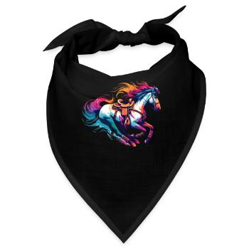 Reiten Reiten Reiten Reitpferde - Bandana - Schwarz - Vorne