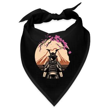 Samurai Fuji Japan Kämpfer Japanisch - Bandana - Schwarz - Vorne