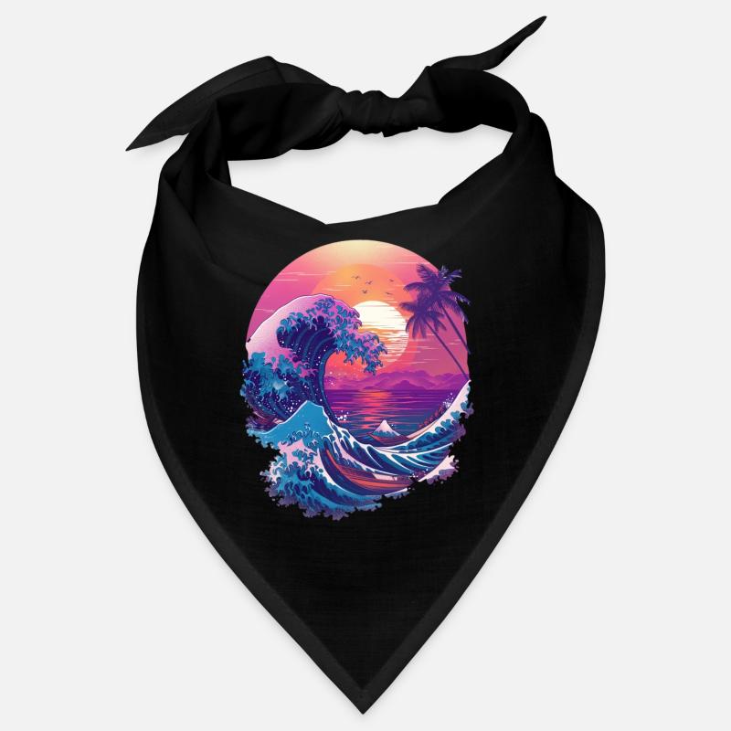Ocean Sea Wave Sunset Background Bandana