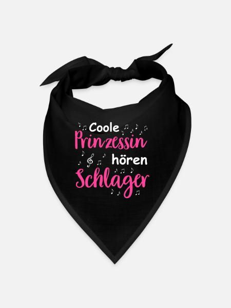 Schlager Tshirt Femme Schlager Party Costume Party - Bandana - noir - Devant