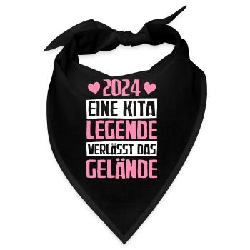 Eine Kita Legende Kita Abgänger 2024 - Bandana - Schwarz - Vorne