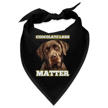 Brauner Labrador CHOCOLATE LABS MATTER Labrador - Bandana - Schwarz - Vorne