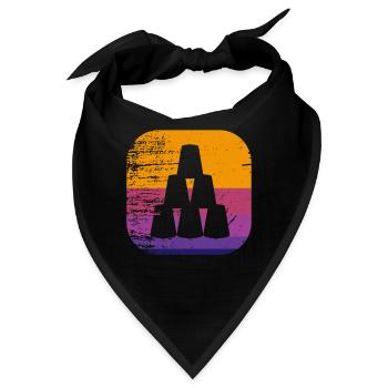 Cup Stacking Retro - Bandana - Schwarz - Vorne