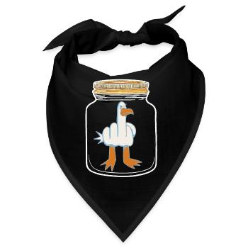 Möwe Urlaubs Grüße Tourist Flaschenpost - Bandana - Schwarz - Vorne