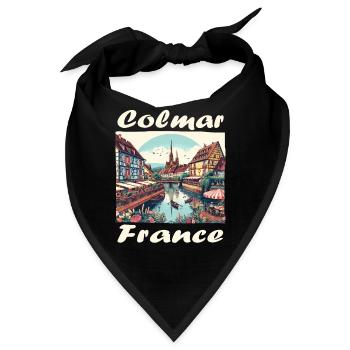Colmar Altstadt Hafen im Kolonialstil - Bandana - Schwarz - Vorne