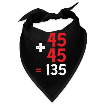 45 + 45 = 135 28 - Bandana - Schwarz - Vorne
