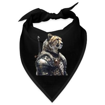 Gepard Ritter Mittelalter - Bandana - Schwarz - Vorne