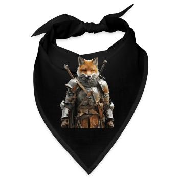 Fuchs Ritter Mittelalter - Bandana - Schwarz - Vorne