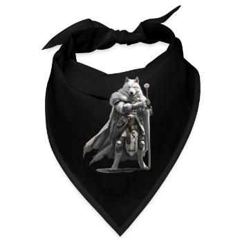 Husky Ritter Mittelalter - Bandana - Schwarz - Vorne
