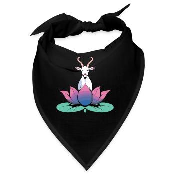 Ziegen-yoga-meditation, Yoga-kurs, Yoga - Bandana - Schwarz - Vorne