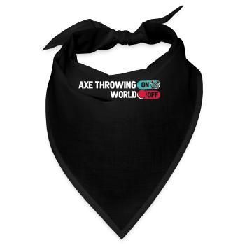 Axtwerfen Axtwerfer Axe Throwing On World Off - Bandana - Schwarz - Vorne