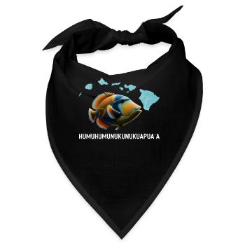 Humuhumunukunukuapua'a Hawaiianischer Riff-Drücker - Bandana - Schwarz - Vorne
