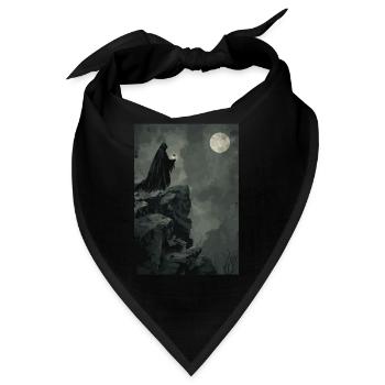 Der Einsiedler Tarot - Bandana - Schwarz - Vorne