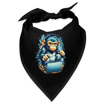 Clever Gaming Monkey - Bandana - Schwarz - Vorne