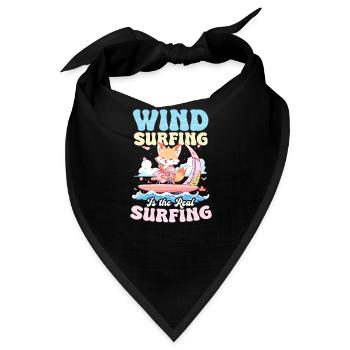 Windsurfen ist das wahre Surfen - Bandana - Schwarz - Vorne