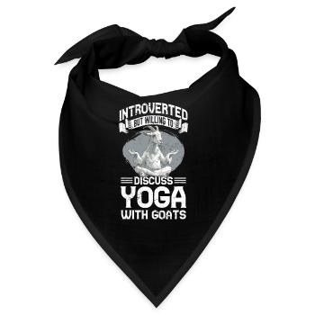 Ziegen-yoga-meditation, Yoga-kurs, Yoga - Bandana - Schwarz - Vorne