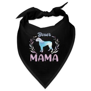BOXER MAMA Deutscher Boxer Hundemama Boxer - Bandana - Schwarz - Vorne