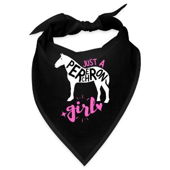 Nur ein Percheron-Mädchen | Pferderasse Frauen Tochter - Bandana - Schwarz - Vorne