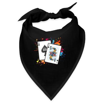 Black Jack - Bandana - Schwarz - Vorne