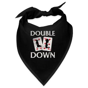 Black Jack Blackjack Kartenspiel Casino Geschenk - Bandana - Schwarz - Vorne