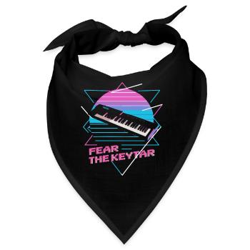 Keytar Keyboard Geschenk - Bandana - Schwarz - Vorne